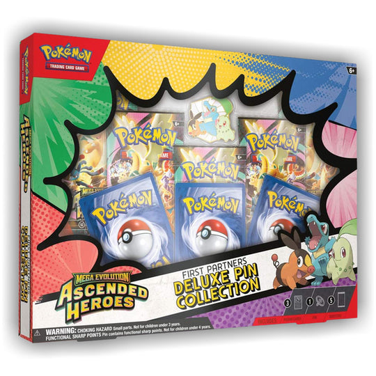 Pokémon Mega Evolution: Ascended Heroes First Partners Deluxe Pin Collection