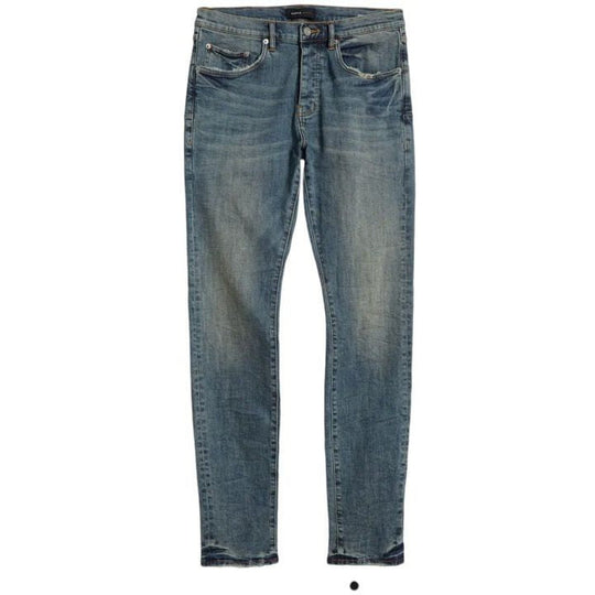 Purple Brand Distressed Slim Denim Mid Indigo Jeans