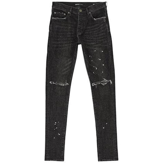 Purple Brand Over Spray Pants Black