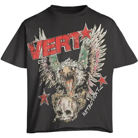 Retrovert Falcon Skull T-Shirt Red