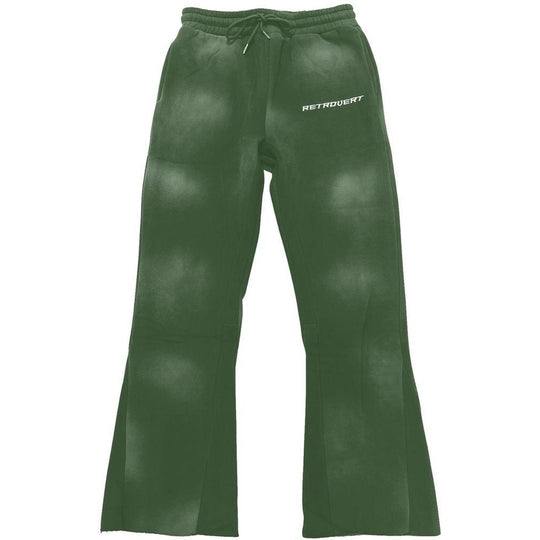 Retrovert Flare Sweatpants Washed Green