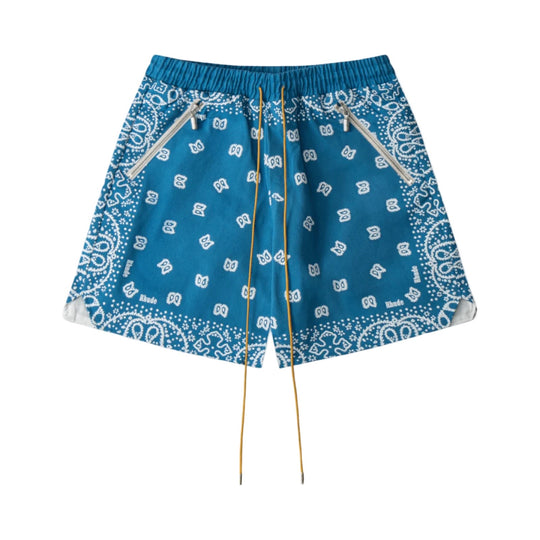Rhude Bandana Shorts Marine Blue