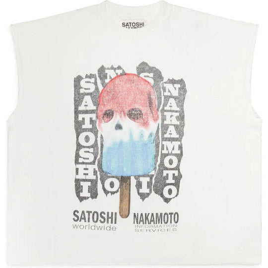 SATOSHI Nakamoto Info Services Cutoff Tee
