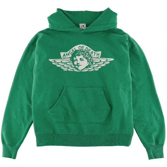 Saint Mxxxxxx Angel Hoodie Vintage Green