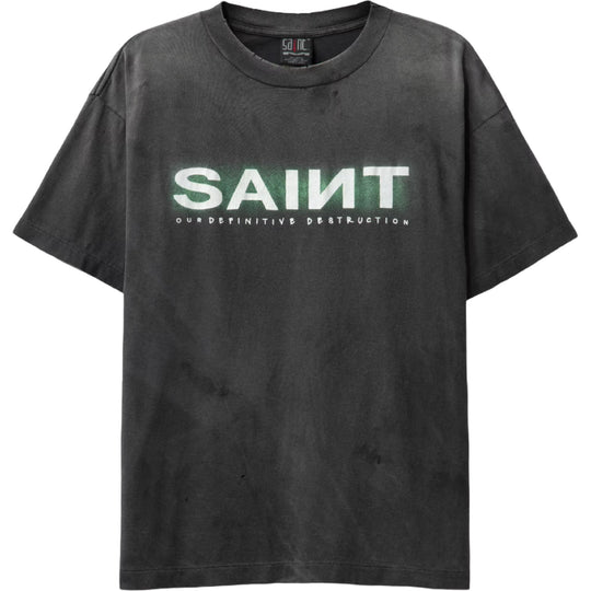 Saint Mxxxxxx Definitive Destruction Tee Washed Black