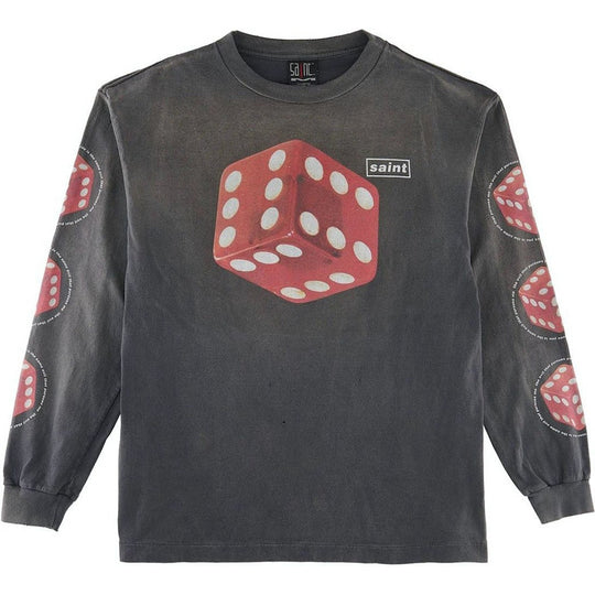 Saint Mxxxxxx Dice L/S Tee Vintage Black