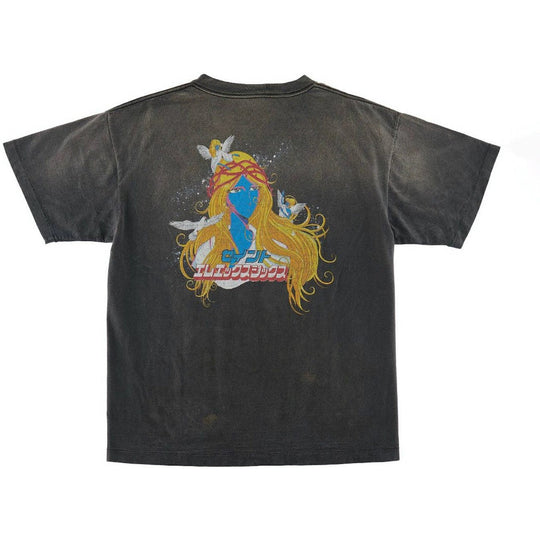 Saint Mxxxxxx Face T-Shirt Vintage Black