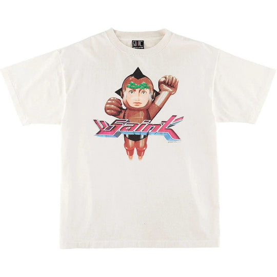 Saint Mxxxxxx Iron Baby T-Shirt Vintage White