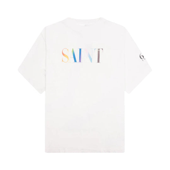 Saint Mxxxxxx Rainbow Saint Tee White