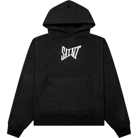 Saint Mxxxxxx Ribbon Logo Hoodie Black