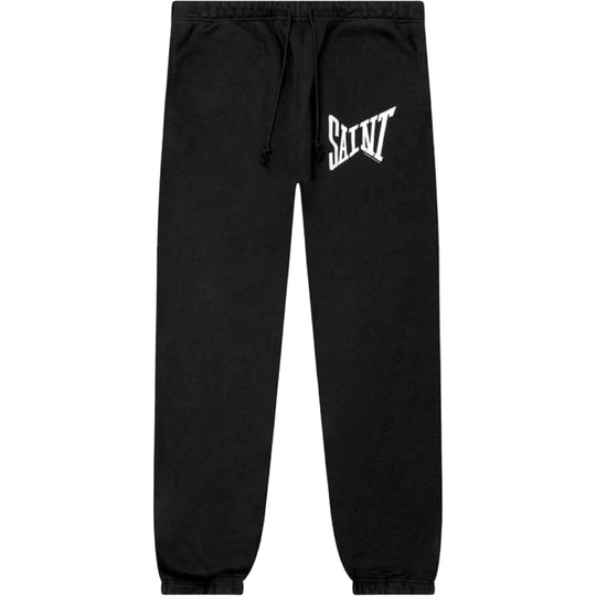 Saint Mxxxxxx Ribbon Logo Sweatpants Black