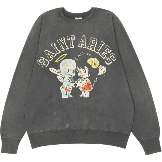 Saint Mxxxxxx x Aries Crewneck Sweat Black