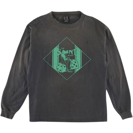 Saint Mxxxxxx x Shermer Academy L/S T-Shirt Vintage Black