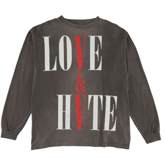 Saint Mxxxxxx x VLONE Love & Hate L/S Tee Black