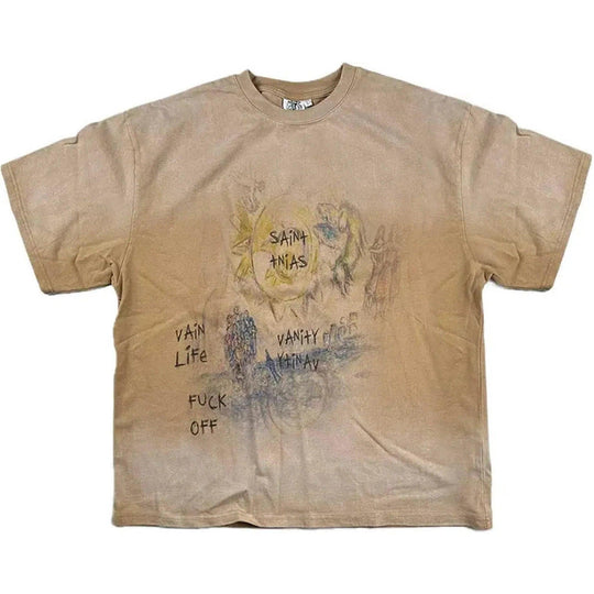 Saint Vanity F*ck Off T-Shirt Tan