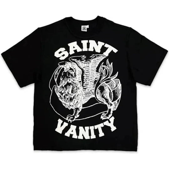 Saint Vanity Griffin T-Shirt Black/White