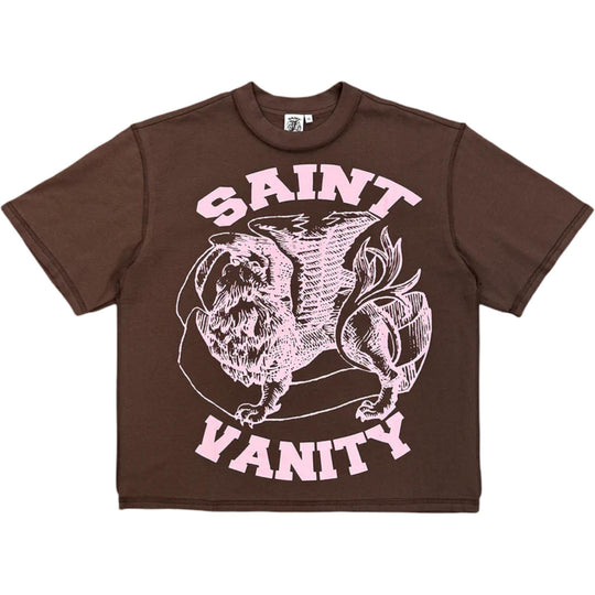 Saint Vanity Griffin T-Shirt Brown/Pink