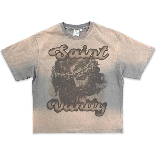 Saint Vanity Jesus T-Shirt Grey
