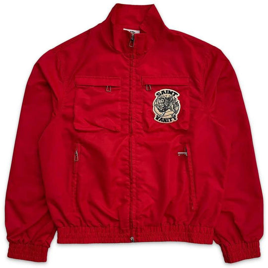 Saint Vanity Nylon Cargo Jacket Red