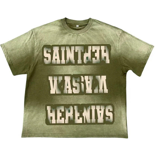 Saint Vanity Saint Was Here T-Shirt Green
