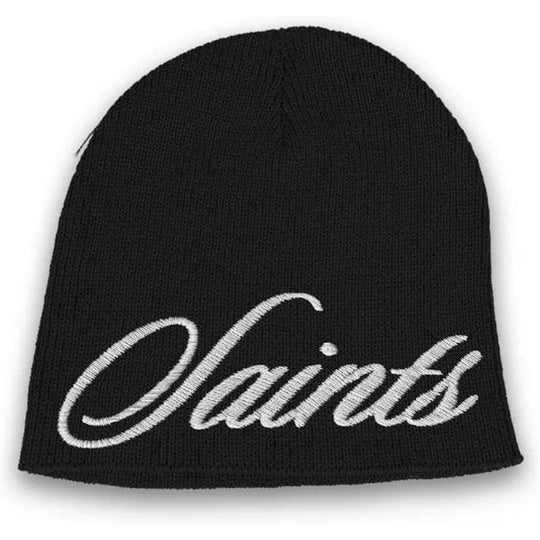 Saints Script Beanie Black