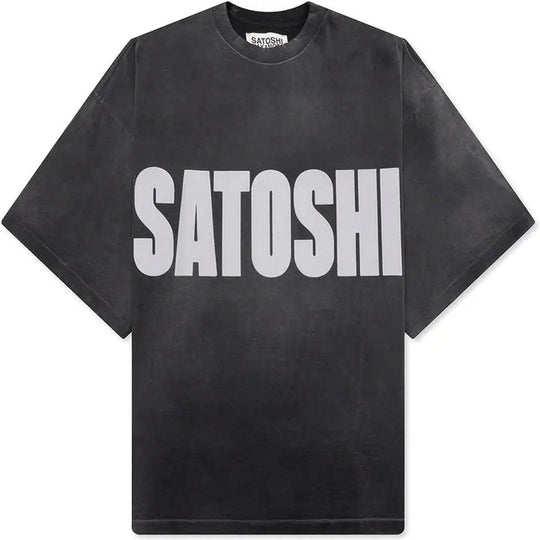 Satoshi Nakamoto Impact Logo Tee Black
