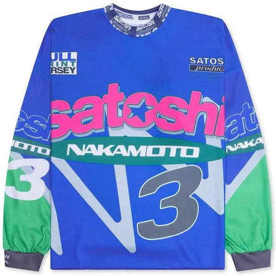 Satoshi Nakamoto Speedway Longsleeve Blue
