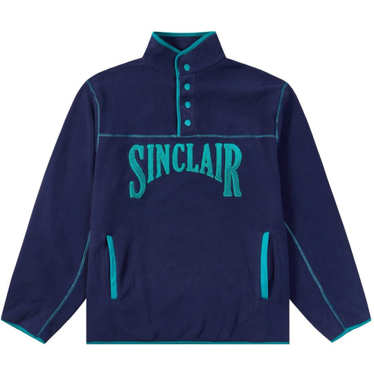 Sinclair Polar Fleece Button Up Pullover Navy