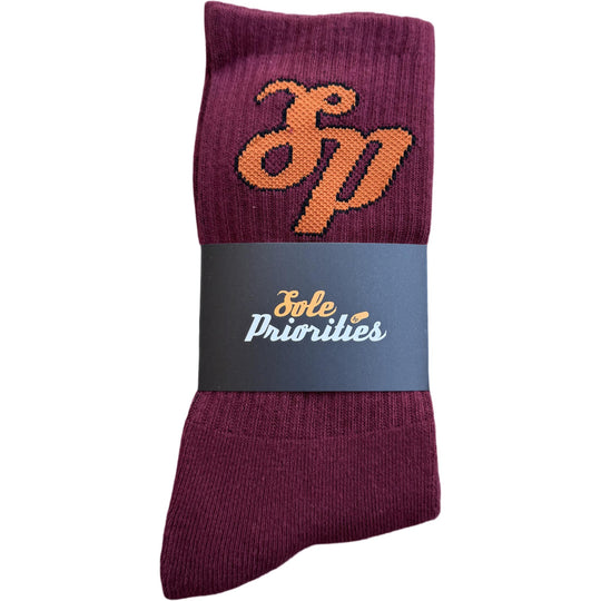Sole Priorities Socks Chicago Maroon/Burnt Orange