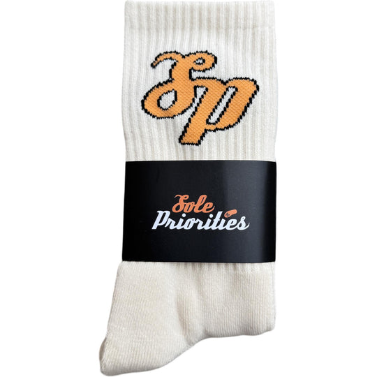 Sole Priorities Socks Cream/Orange