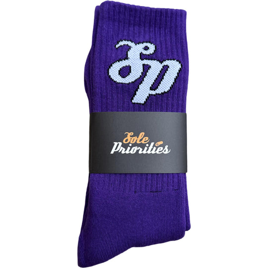 Sole Priorities Socks Purple/White