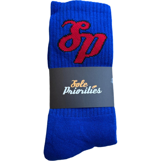 Sole Priorities Socks SMU Blue/SMU Red