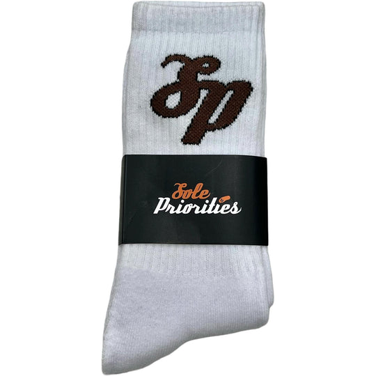 Sole Priorities Socks White/Mocha