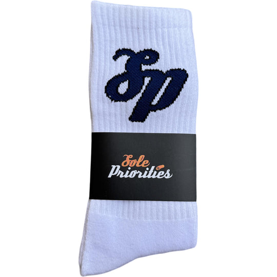 Sole Priorities Socks White/Navy