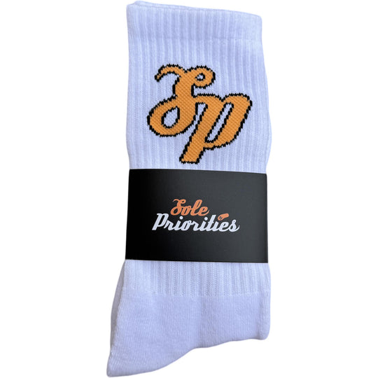 Sole Priorities Socks White/Orange