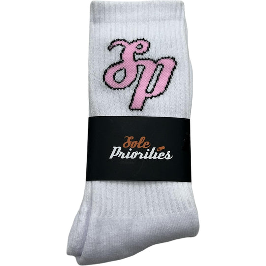 Sole Priorities Socks White/Pink