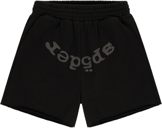 Sp5der OG Web V2 Phantom Sweatshort Black