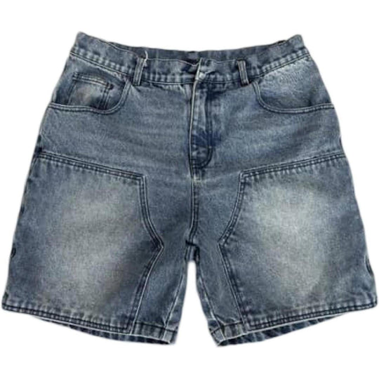 StopandStare Denim Carpenter Shorts Light Wash