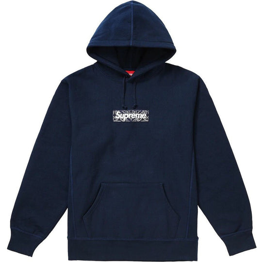 Supreme Bandana Box Logo Hooded Sweatshirt Navy