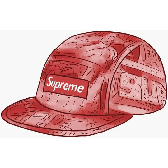 Supreme Bling Camp Cap Red