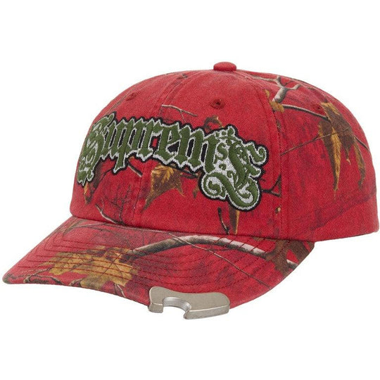 Supreme Bottle Opener 6-Panel Hat Red Camouflage