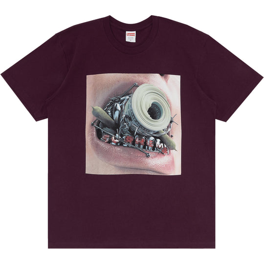 Supreme Braces Tee Eggplant