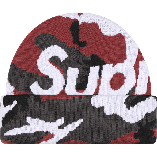 Supreme Camo Big Logo Beanie Red Camo (FW25)