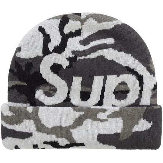Supreme Camo Big Logo Beanie Snow Camo