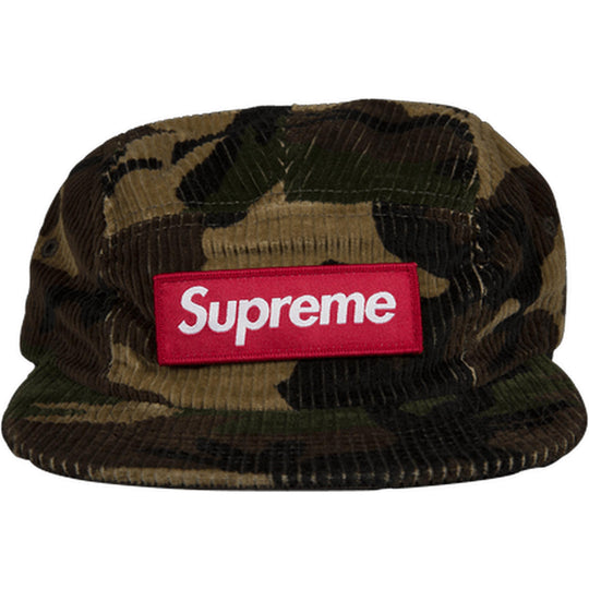 Supreme Camo Corduroy Camp Cap Woodland Camo