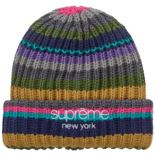 Supreme Classic Logo Chunky Ribbed Beanie (FW26) Multicolor