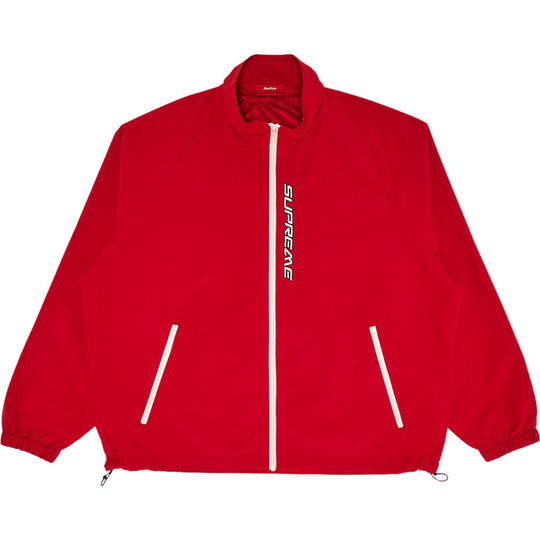 Supreme Contrast Zip Track Jacket Red