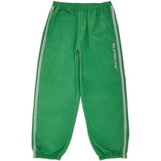 Supreme Contrast Zip Warm Up Pant Green