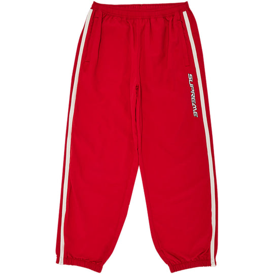 Supreme Contrast Zip Warm Up Pant Red