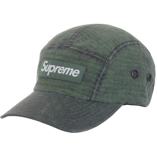 Supreme Distressed Ripstop Camp Cap Green